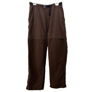 North Face Convertible Cargo Pants Shorts Lg Long Brown Paramount Trail Hiking